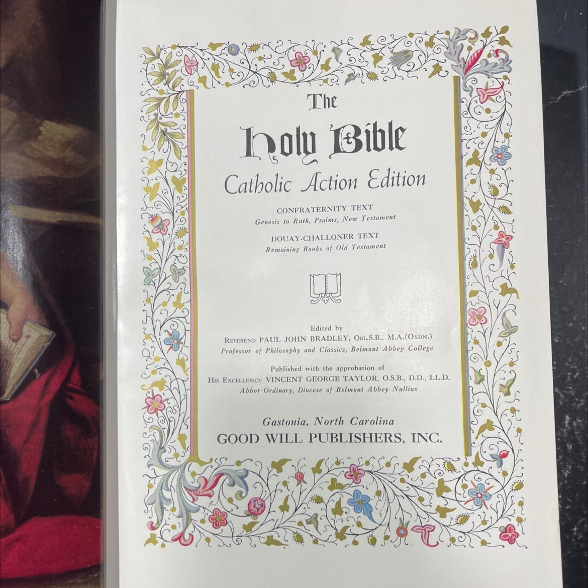 holy bible catholic action edition confraternity text genesis to ruth psalms new testament douay-challoner text image 2
