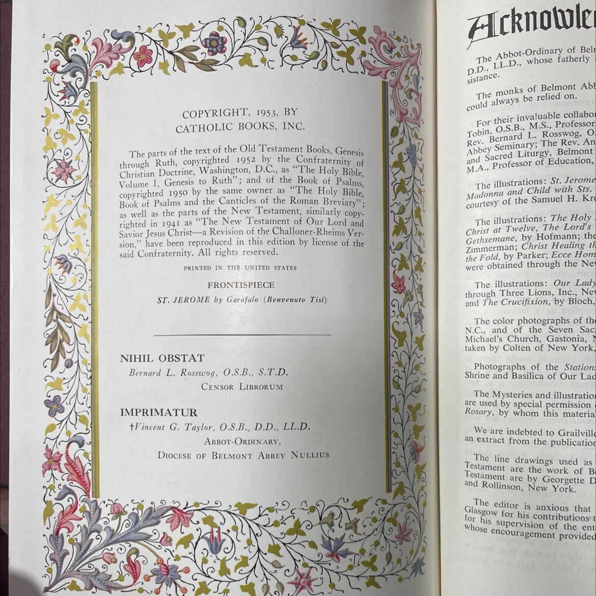 holy bible catholic action edition confraternity text genesis to ruth psalms new testament douay-challoner text image 3