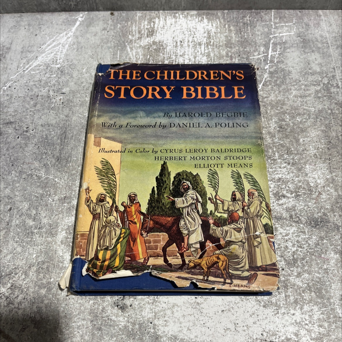 holy bible children's story bible book, by Harold Begbie, 1948 Hardcover image 1