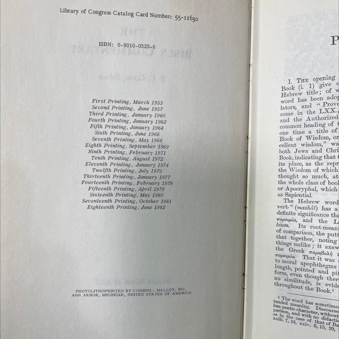 holy bible commentary on proverbs and ezekiel book, by f. c. cook, 1982 Hardcover image 3