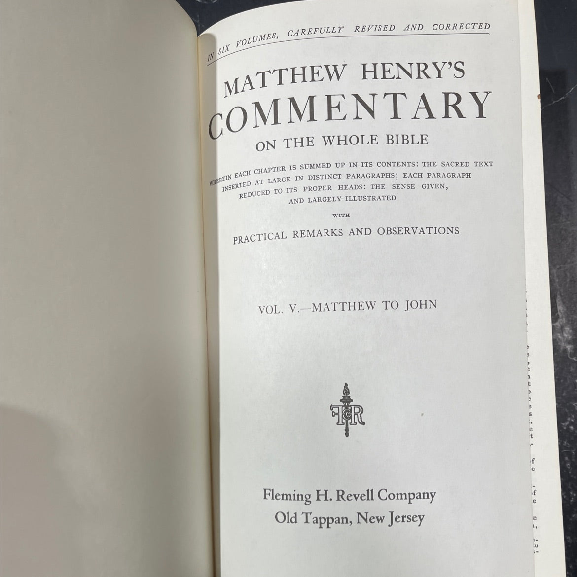 holy bible commentary on the whole bible vol. v.-matthew to john book, by matthew henry, 1970 Hardcover image 2