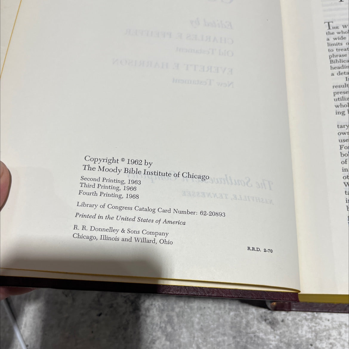 holy bible commentary book, by charles f. pfeiffer, everett f. harrison, 1970 Hardcover image 3