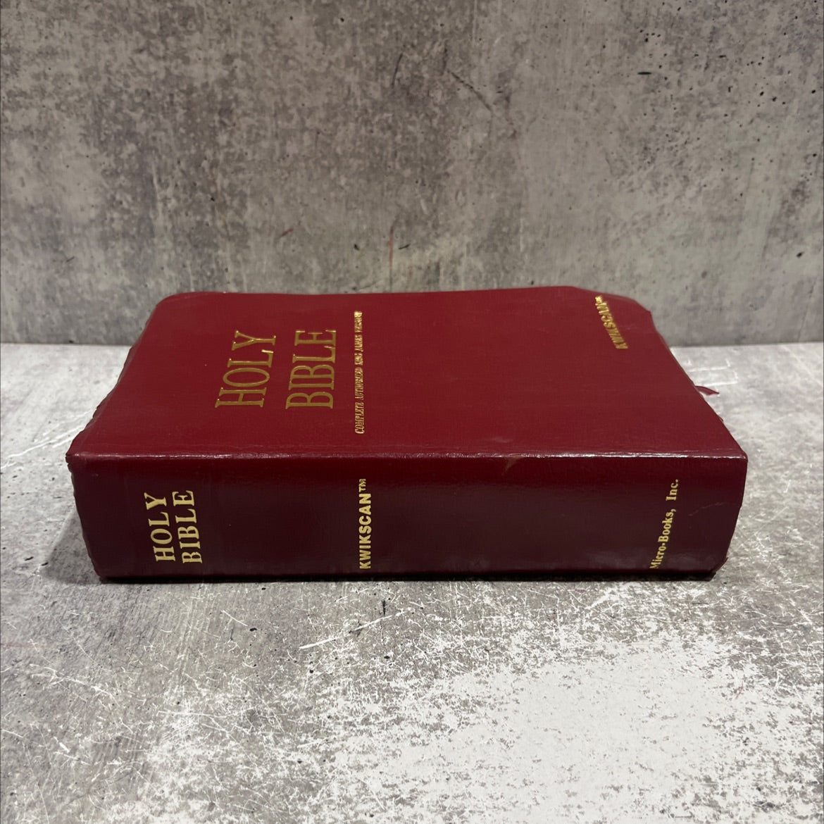holy bible complete authorized king james version book, by M.F. Morris, 1988 Leather image 4