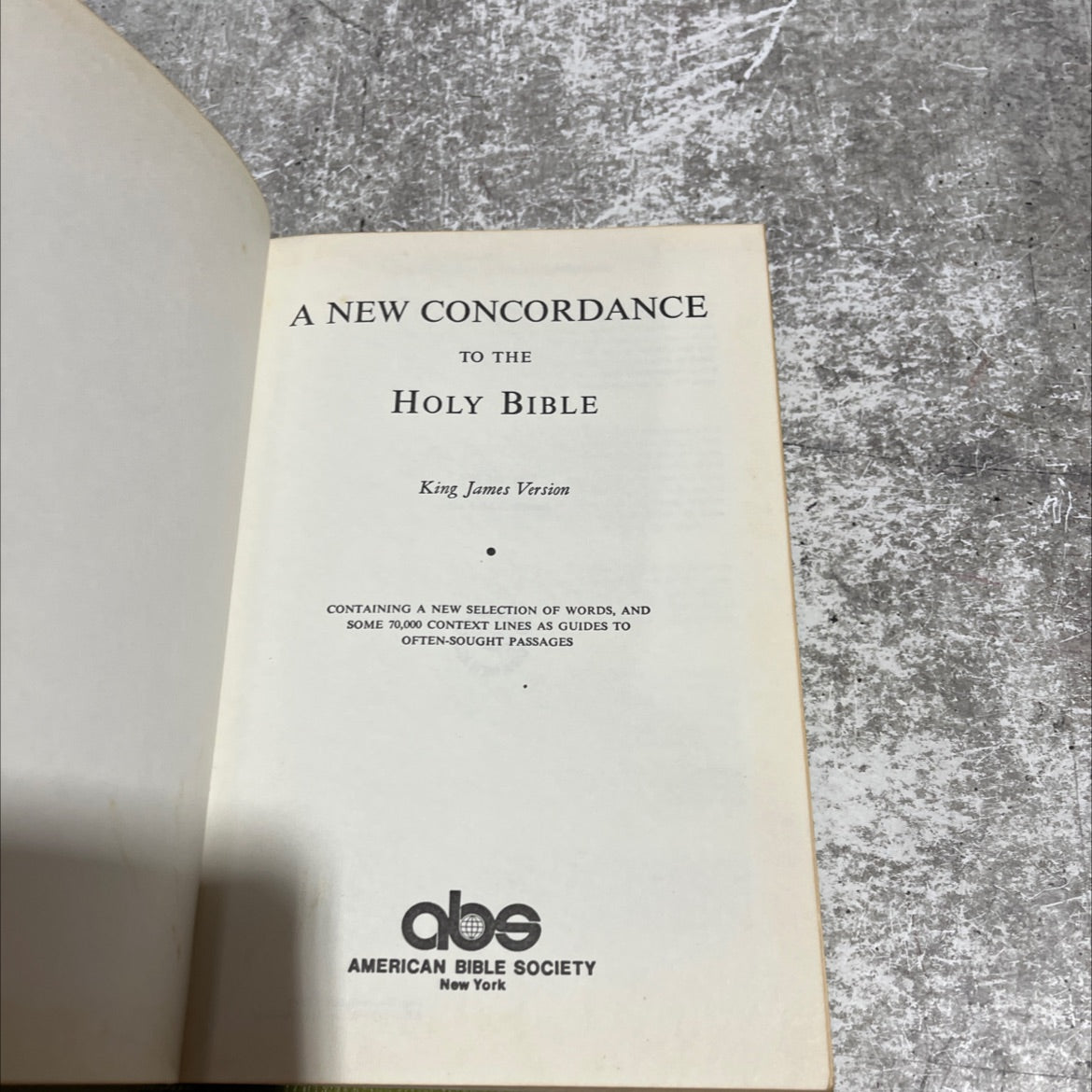 holy bible concordance king james version book, by american bible society, 1960 Hardcover image 2