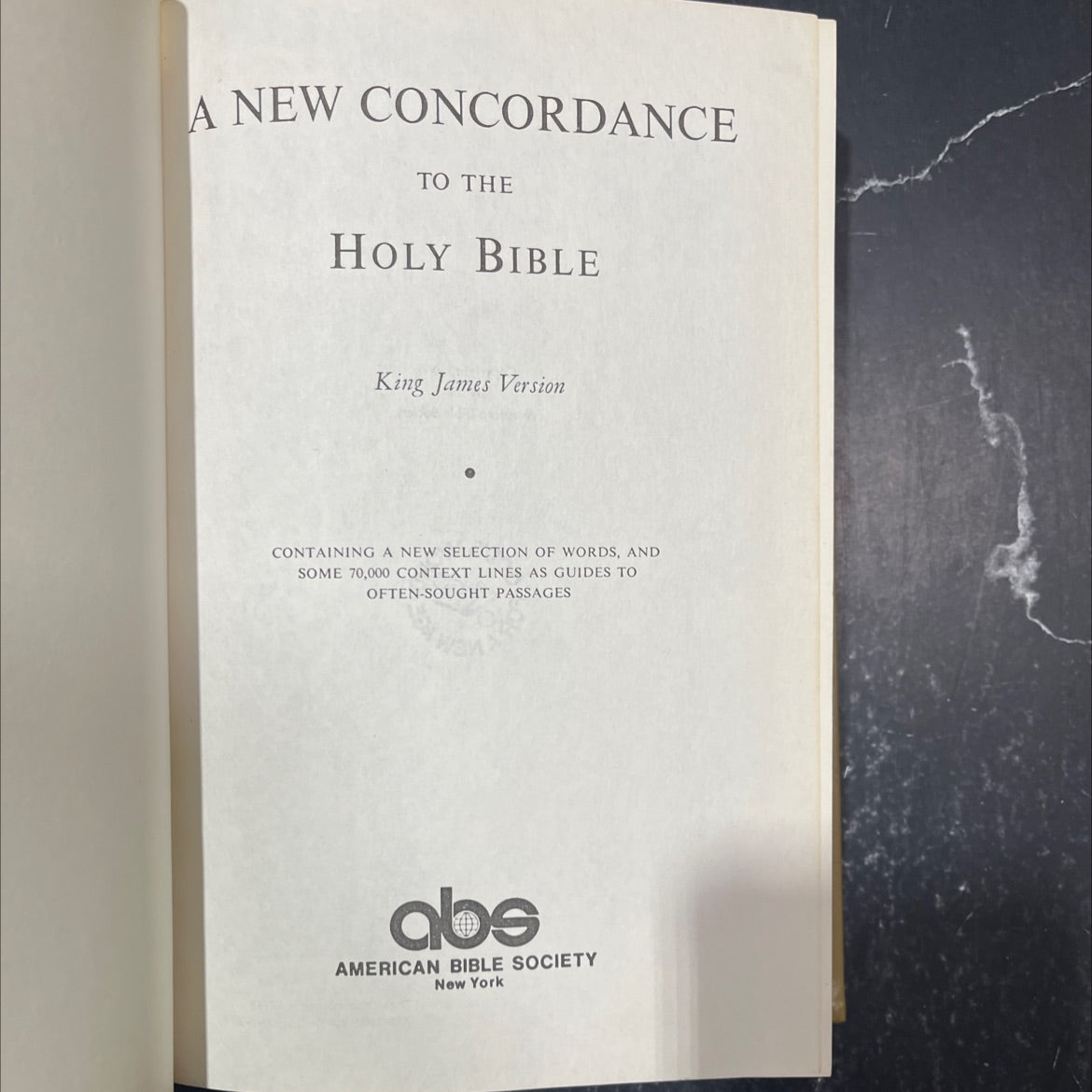 holy bible concordance king james version book, by american bible society, 1960 Hardcover image 2