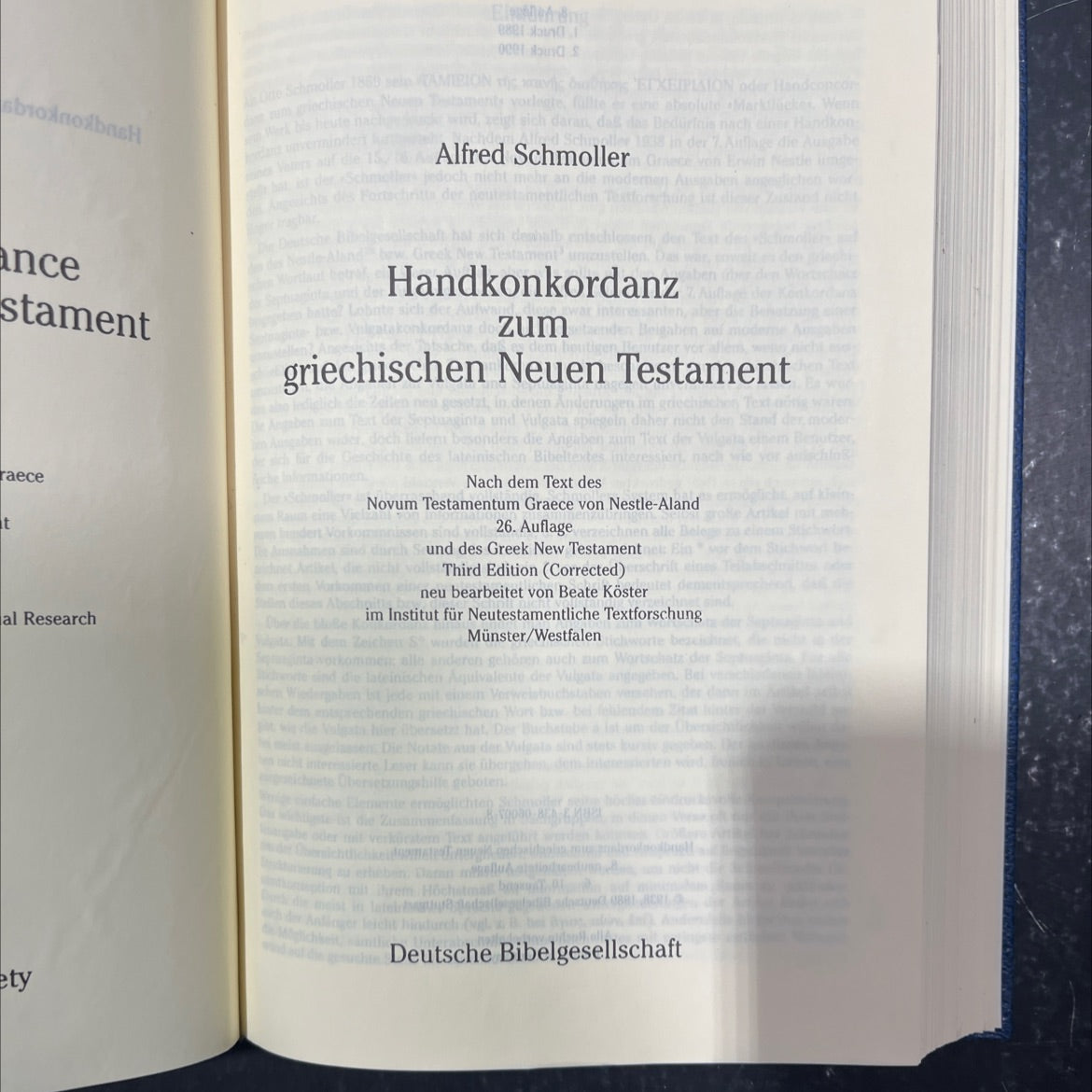 holy bible concordance to the greek new testament book, by Alfred Schmoller, 1989 Hardcover image 2