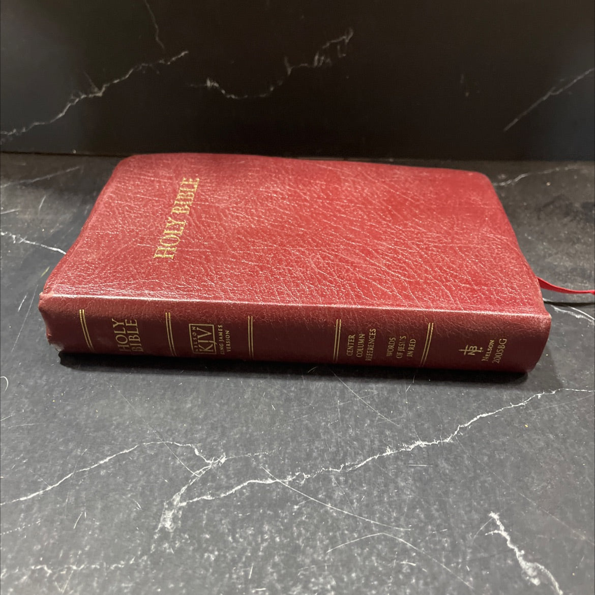 holy bible containing the old and new testaments king james version reference edition book, by unknown, 1989 Leather image 1
