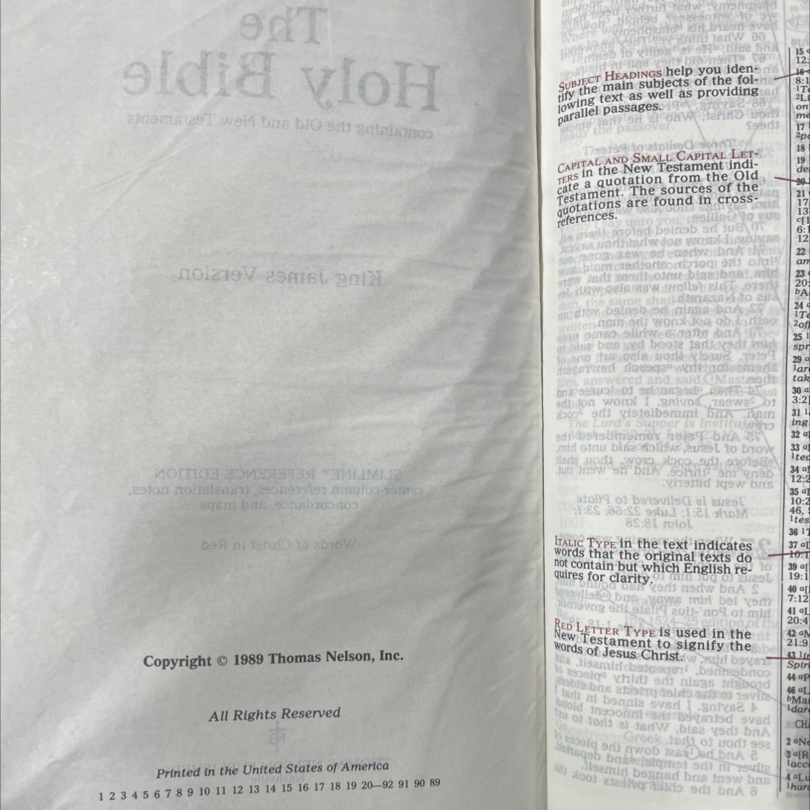 holy bible containing the old and new testaments king james version slimline reference edition book, by not stated, image 3