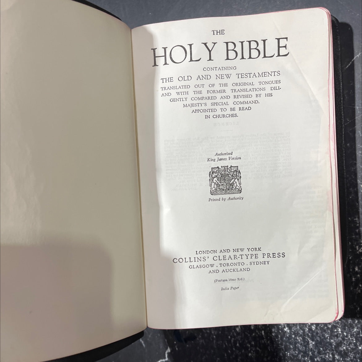 holy bible containing the old and new testaments translated out of the original tongues book, by unknown, 1956 Leather image 2