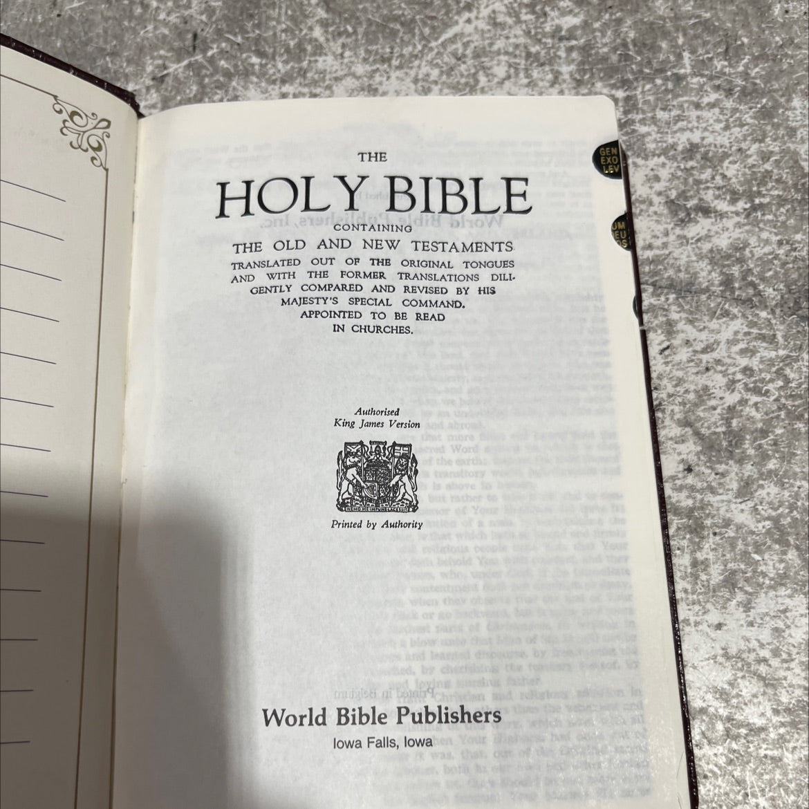 holy bible containing the old and new testaments translated out of the original tongues book, by unknown, 1970 Leather image 2