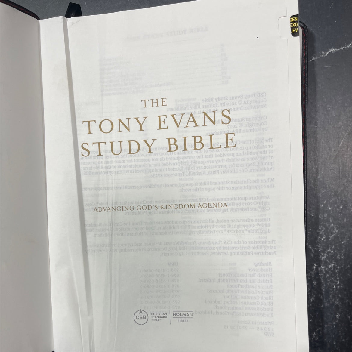 holy bible csb tony evans study bible book, by tony evans, 2019 Leather image 2