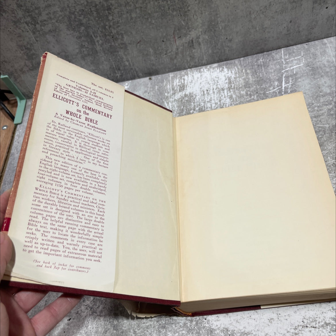 holy bible commentary on the whole bible a verse by verse explanation book, by charles john ellicott, 1959 Hardcover image 4