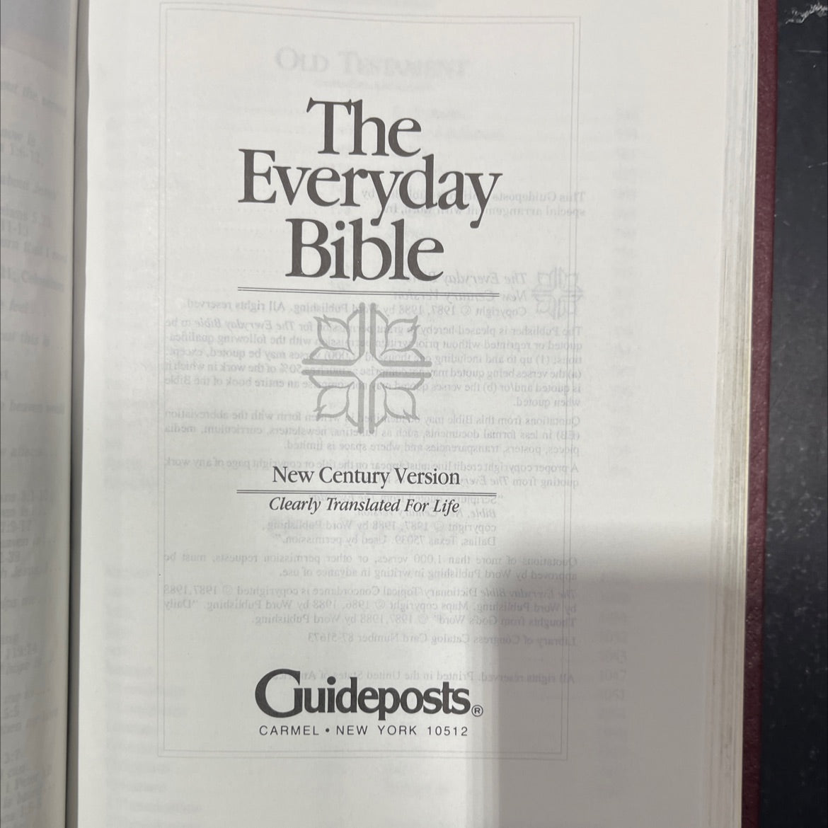 holy bible everyday version book, by unknown, 1988 Hardcover image 2