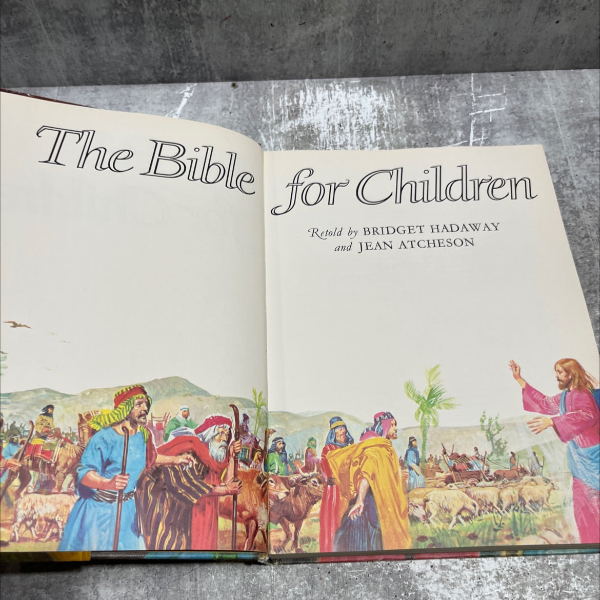 holy bible for children retold book, by bridget hadaway, jean atcheson, 1973 Hardcover image 2
