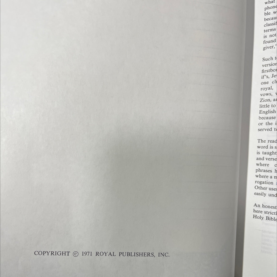 holy bible genesis book, by unknown, 1971 Leather image 3