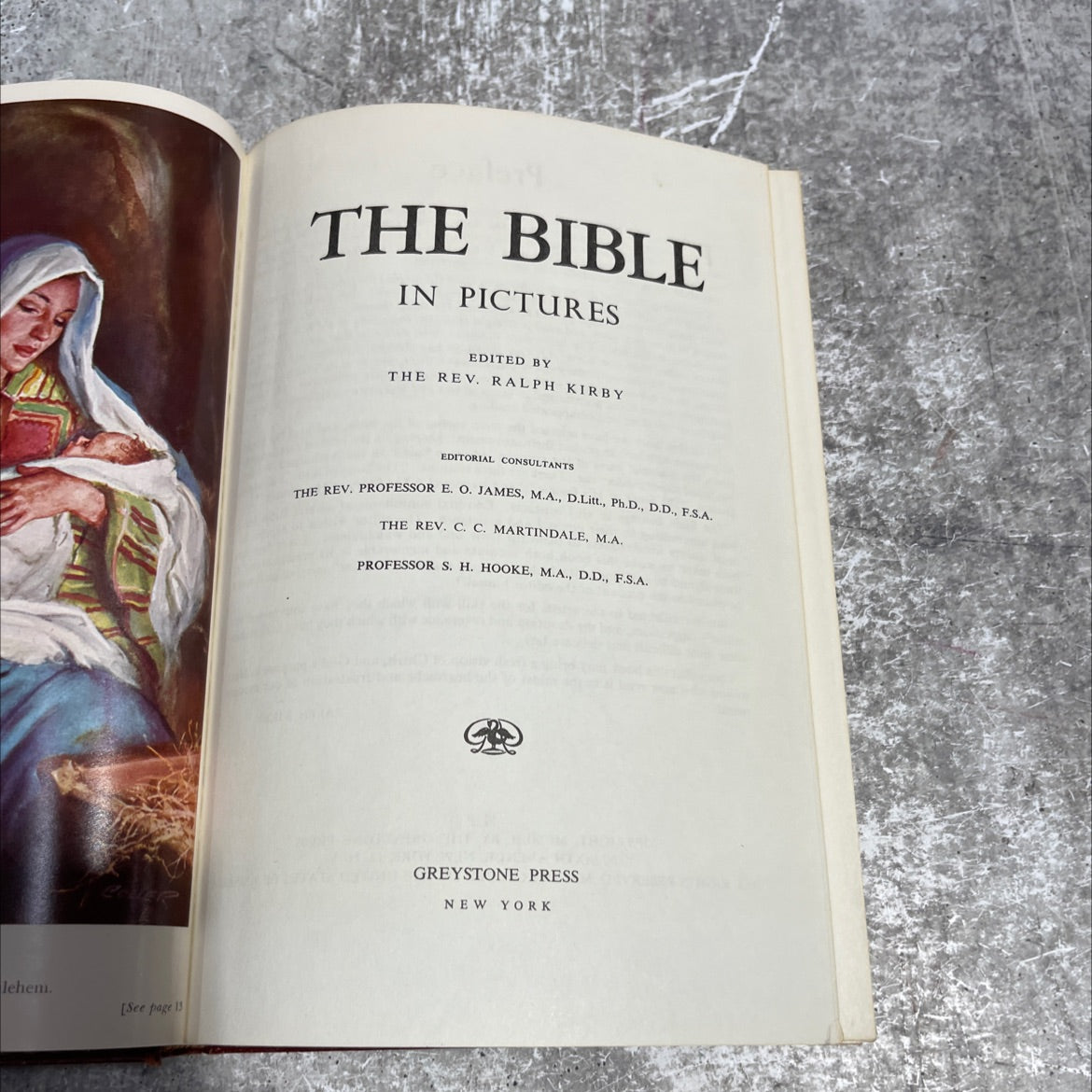 holy bible in pictures book, by rev. ralph kirby, 1952 Hardcover image 2