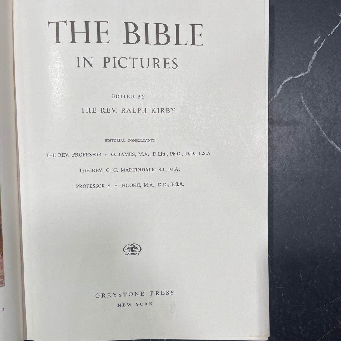 holy bible in pictures book, by rev. ralph kirby, 1952 Hardcover image 2