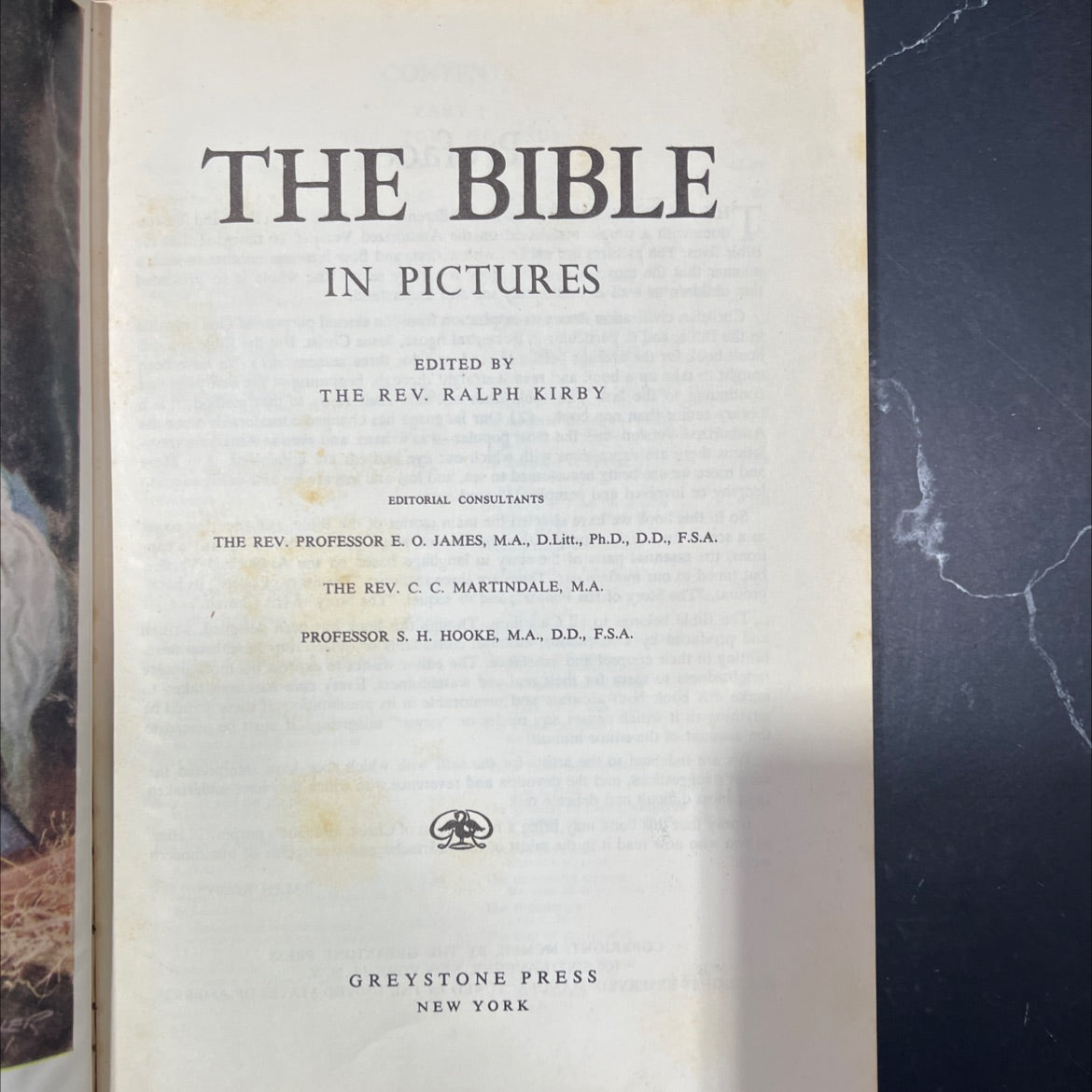 holy bible in pictures book, by rev. ralph kirby, 1952 Hardcover image 2