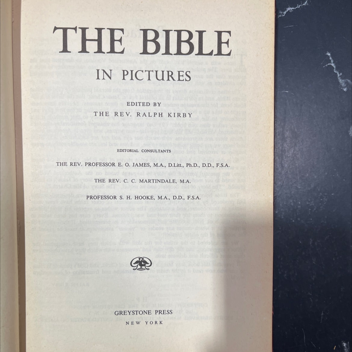 holy bible in pictures book, by rev. ralph kirby, 1952 Hardcover image 2