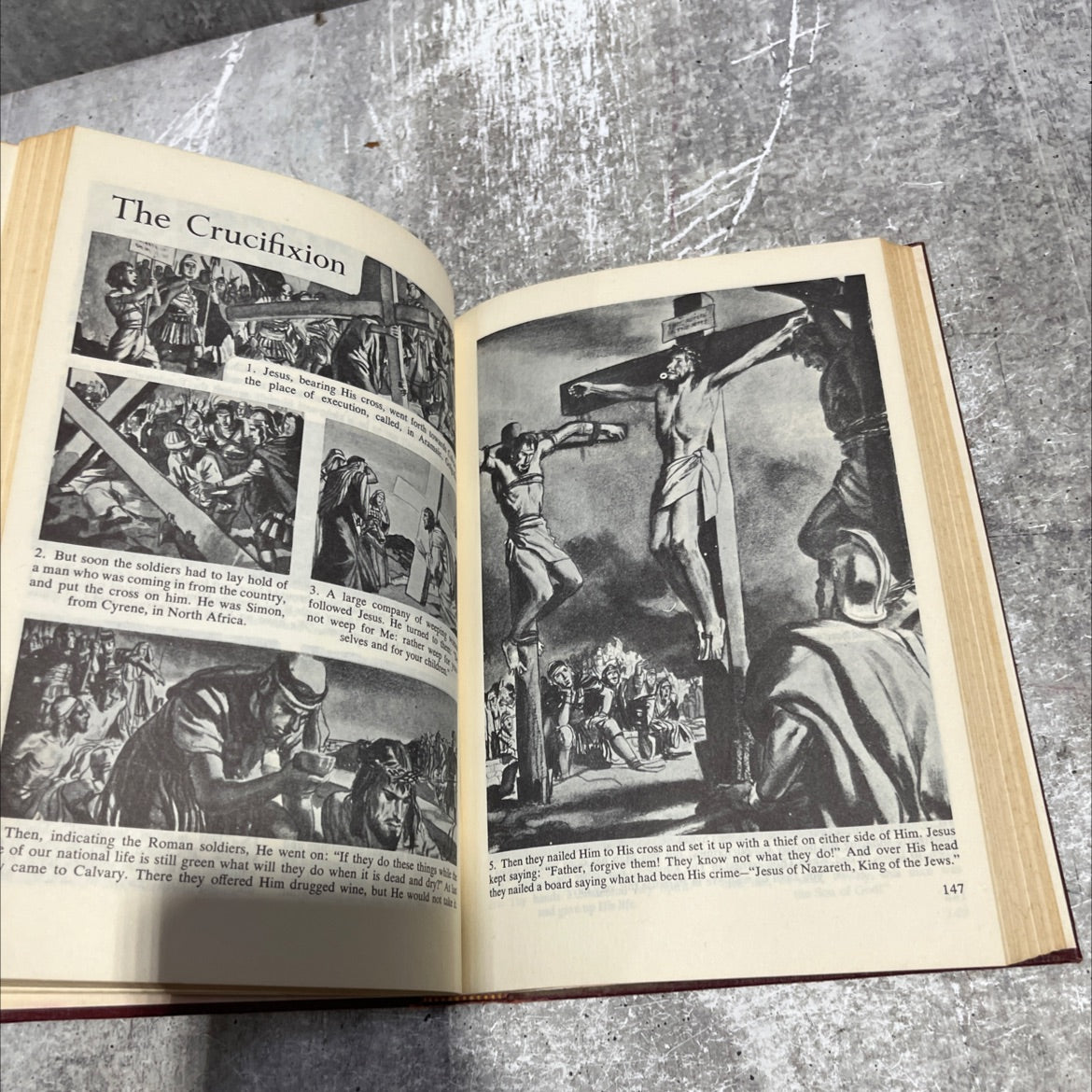 holy bible in pictures book, by rev. ralph kirby, 1970 Hardcover image 3