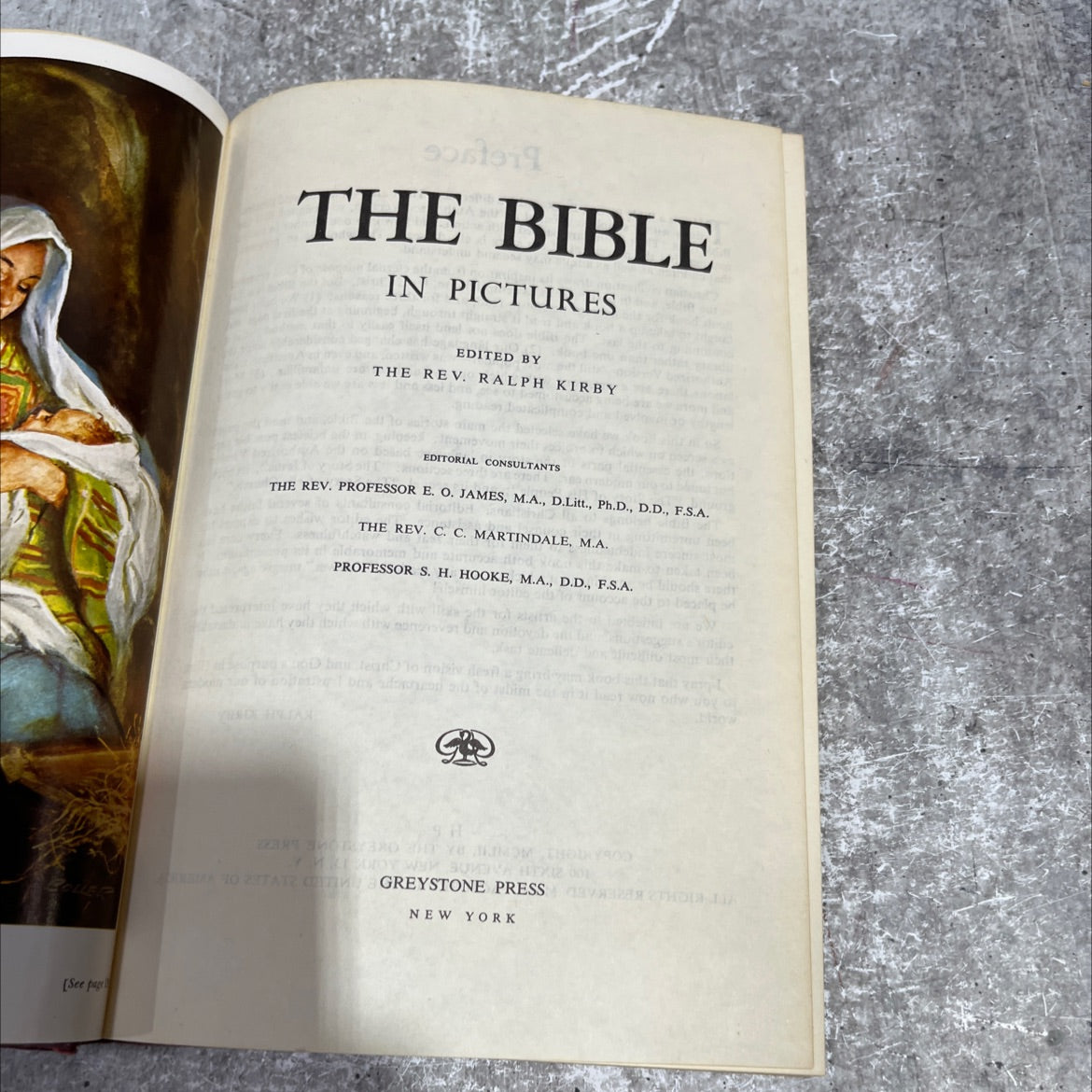 holy bible in pictures book, by rev. ralph kirby, 1970 Hardcover image 2