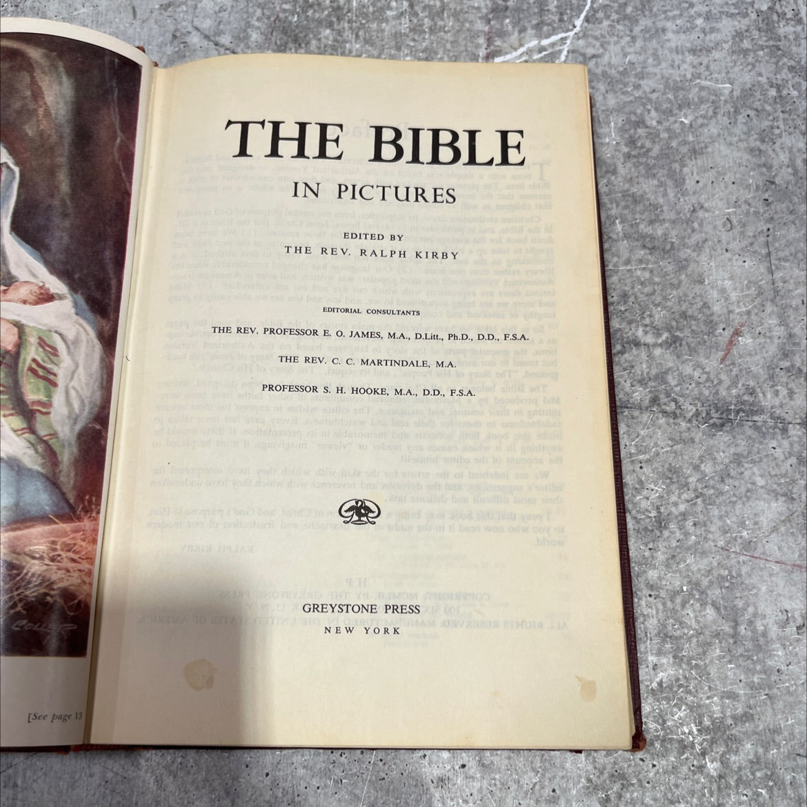 holy bible in pictures book, by rev. ralph kirby, unknown Hardcover image 2