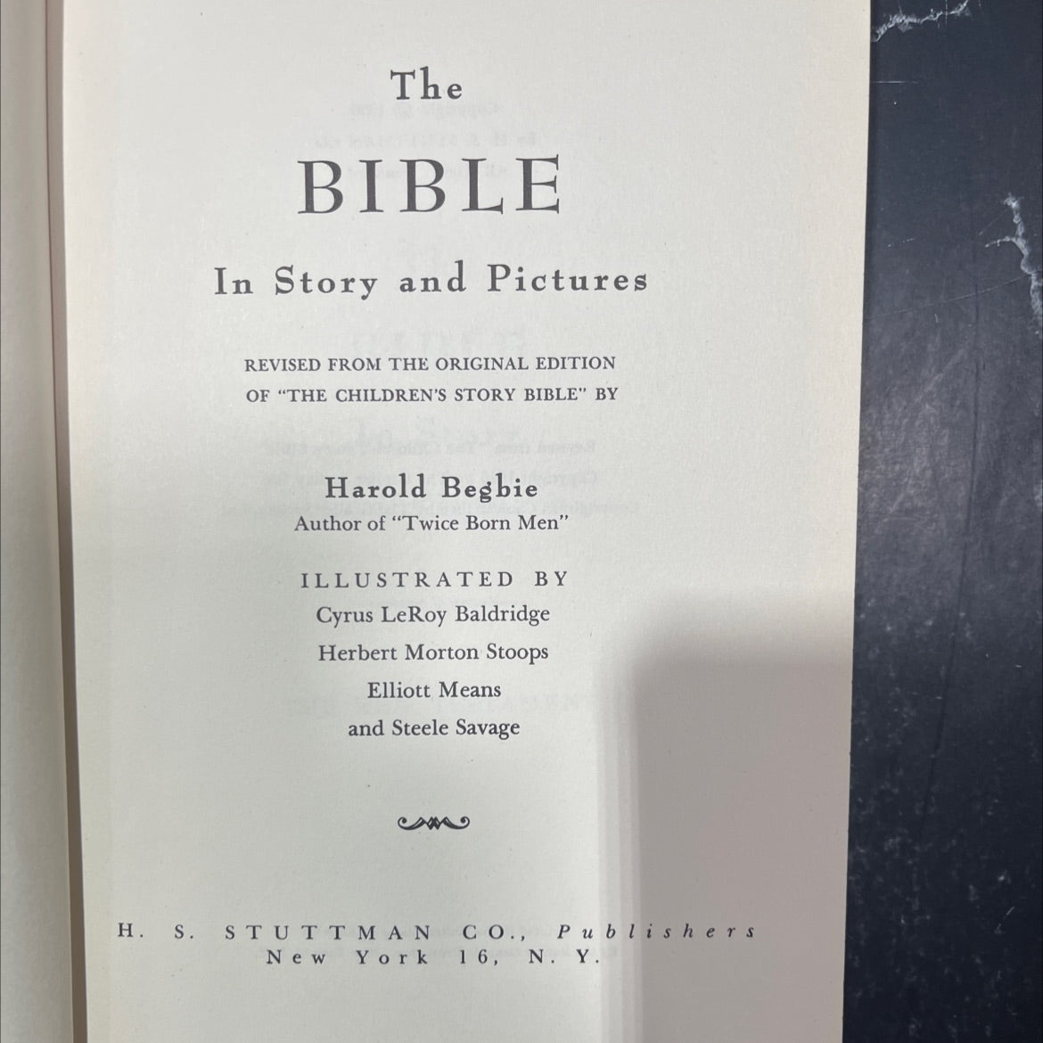 holy bible in story and pictures book, by harold begbie, 1956 Hardcover image 2