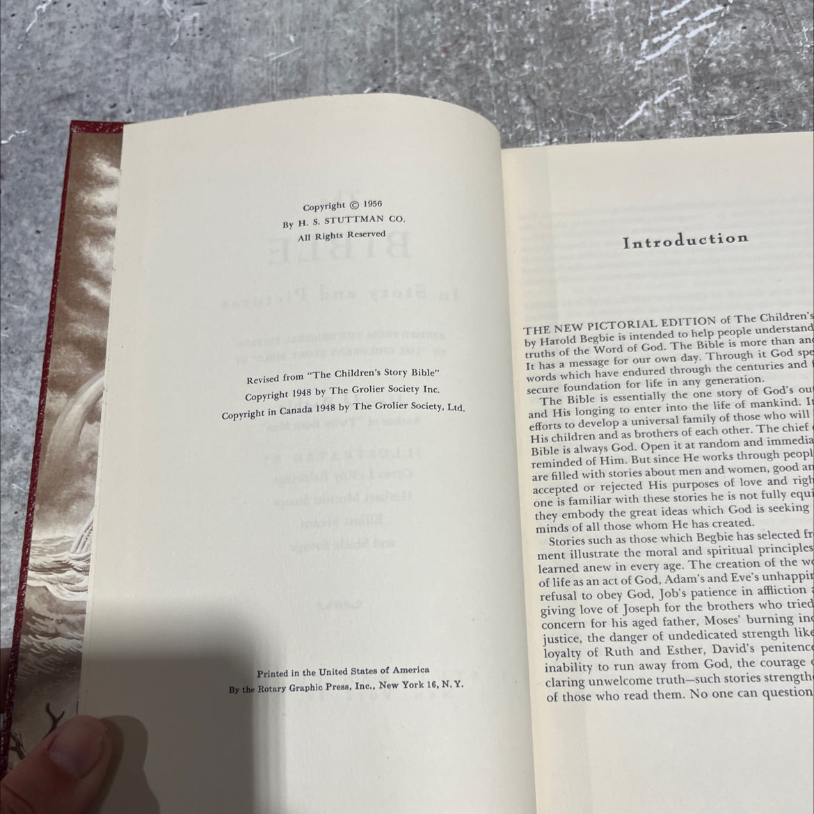 holy bible in story and pictures book, by harold begbie, 1956 Hardcover image 3