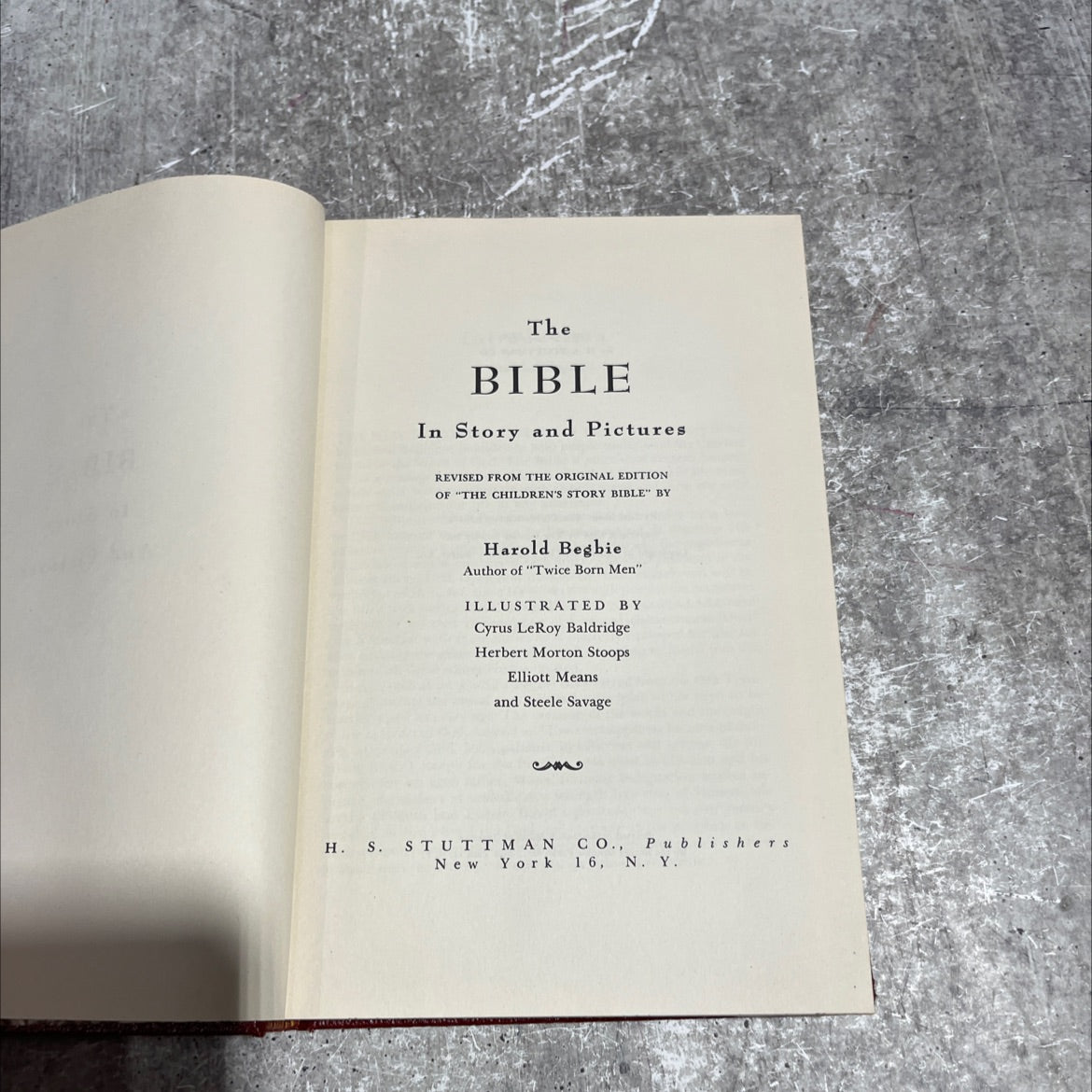 holy bible in story and pictures book, by harold begbie, 1956 Hardcover image 2