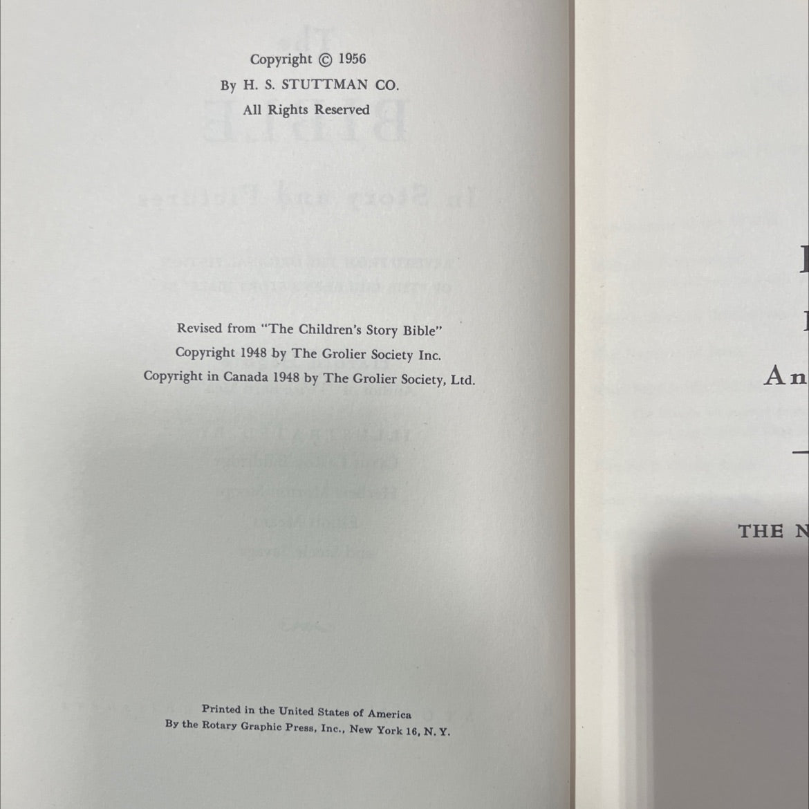 holy bible in story and pictures book, by harold begbie, 1956 Hardcover image 3
