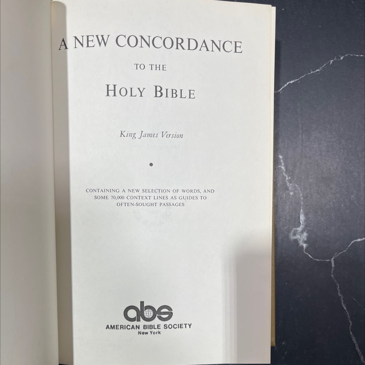 holy bible king james version concordance book, by american bible society, 1960 Hardcover image 2