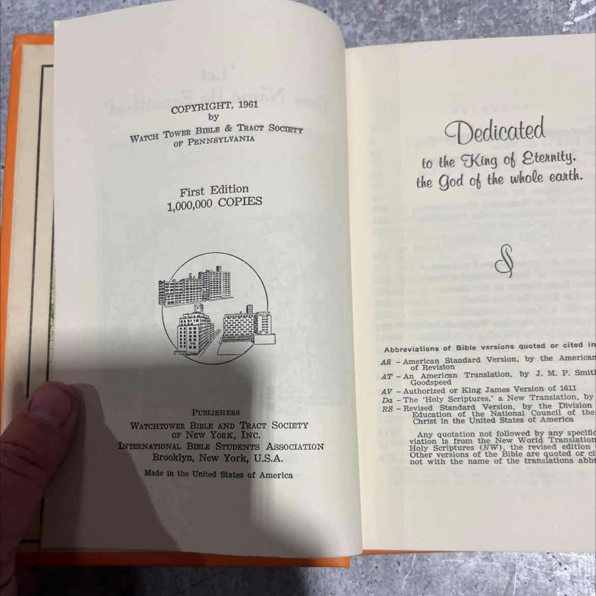 holy bible let your name be sanctified book, by unknown, 1961 Hardcover image 3