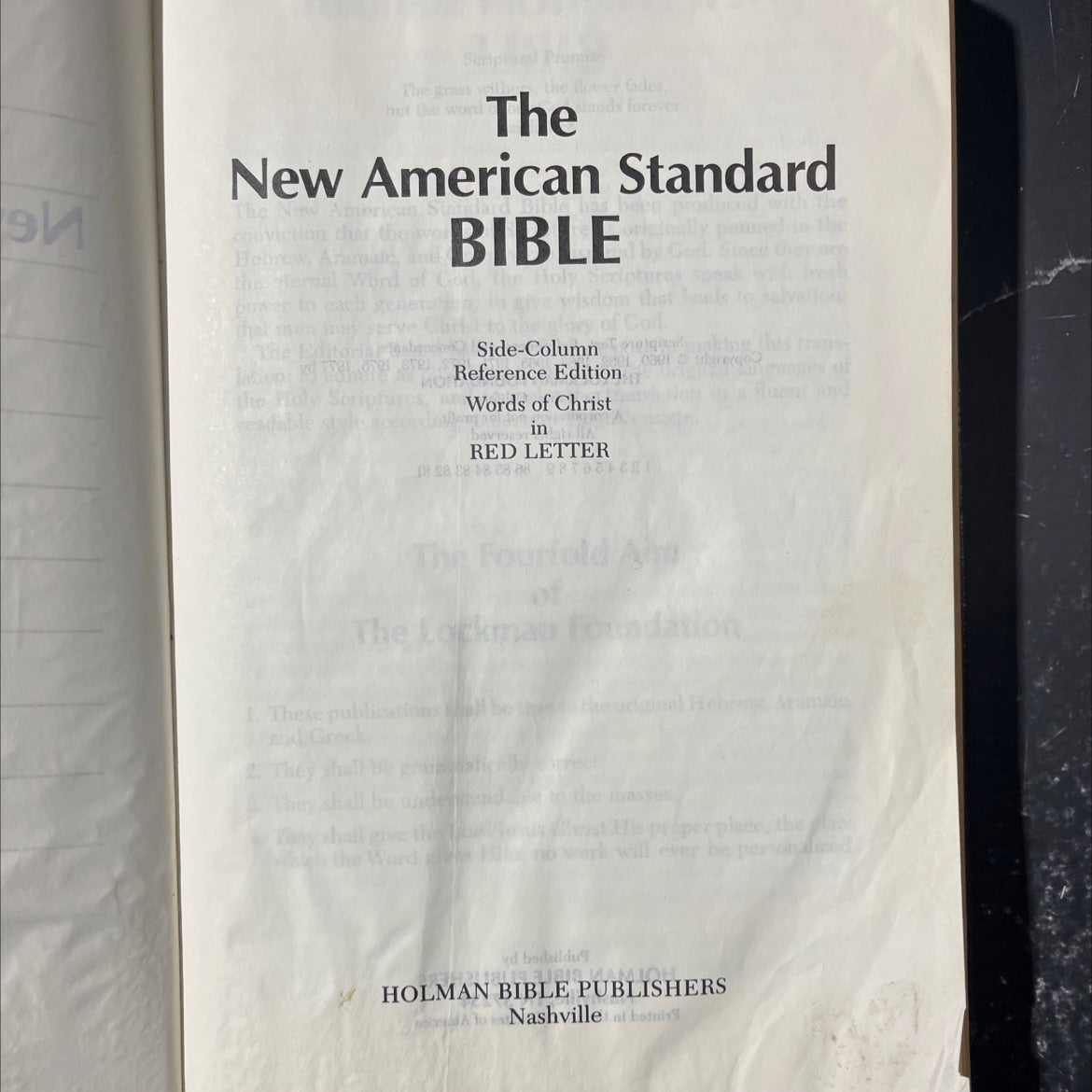 holy bible new american standard reference edition book, by unknown, 1977 Hardcover image 2