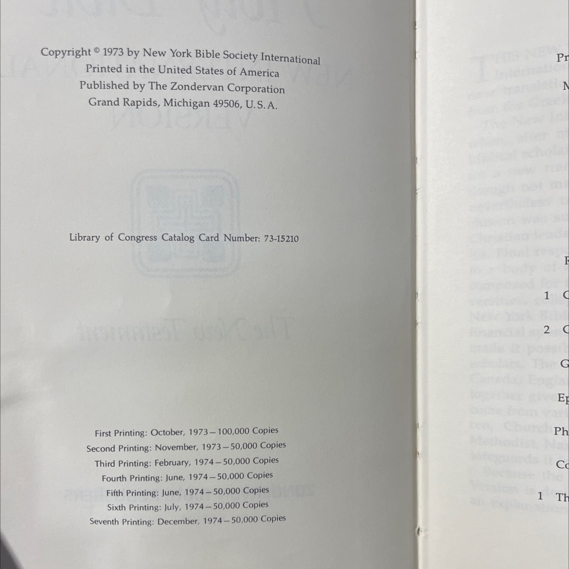 holy bible new international version the new testament book, by unknown, 1973 Hardcover image 3