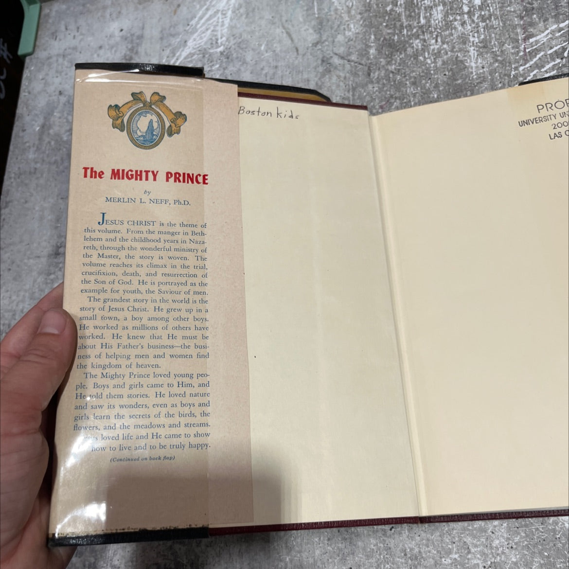 holy bible pageant the mighty prince book, by merlin l. neff, ph. d., 1955 Hardcover image 4