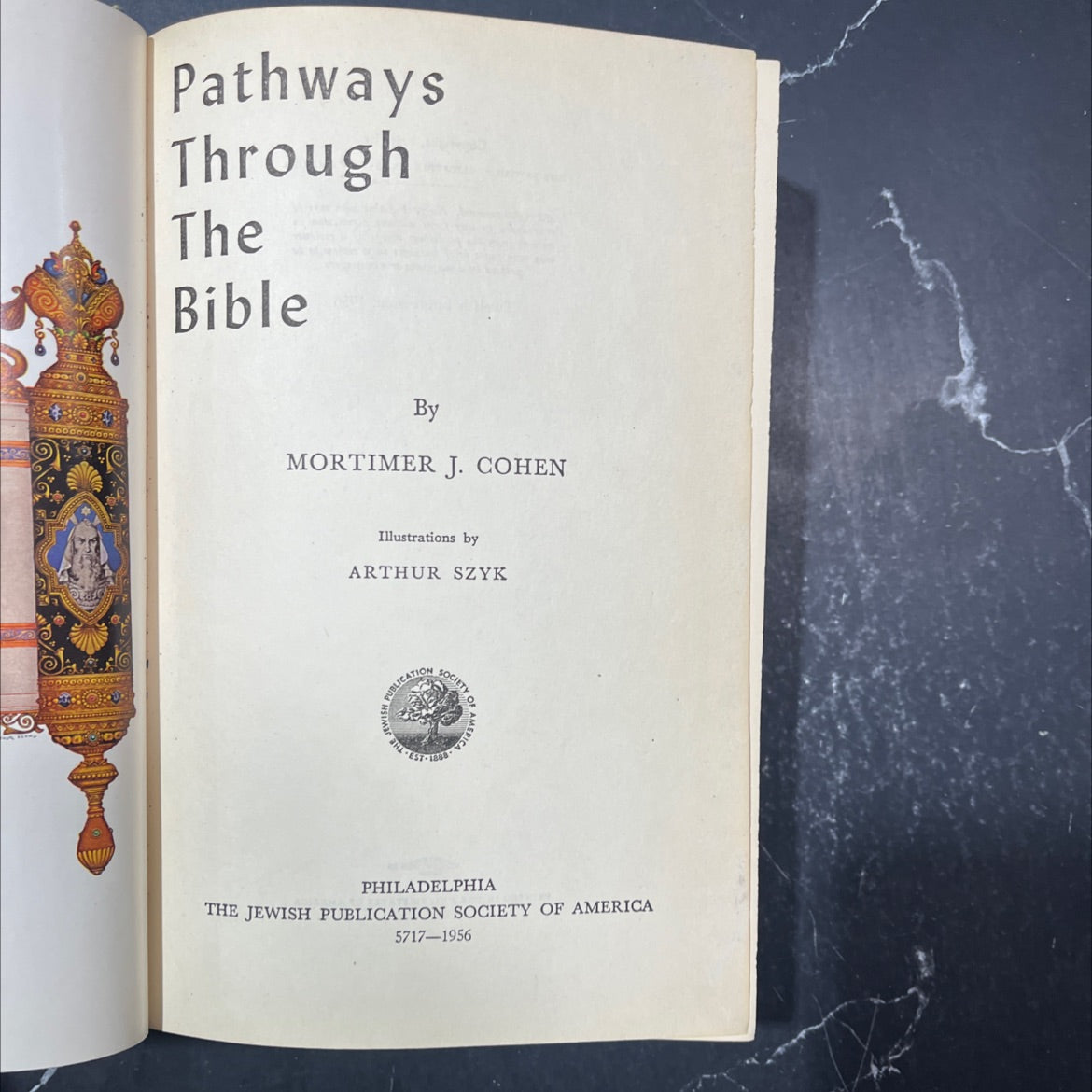 holy bible pathways through the bible book, by mortimer j. cohen, 1956 Hardcover image 2