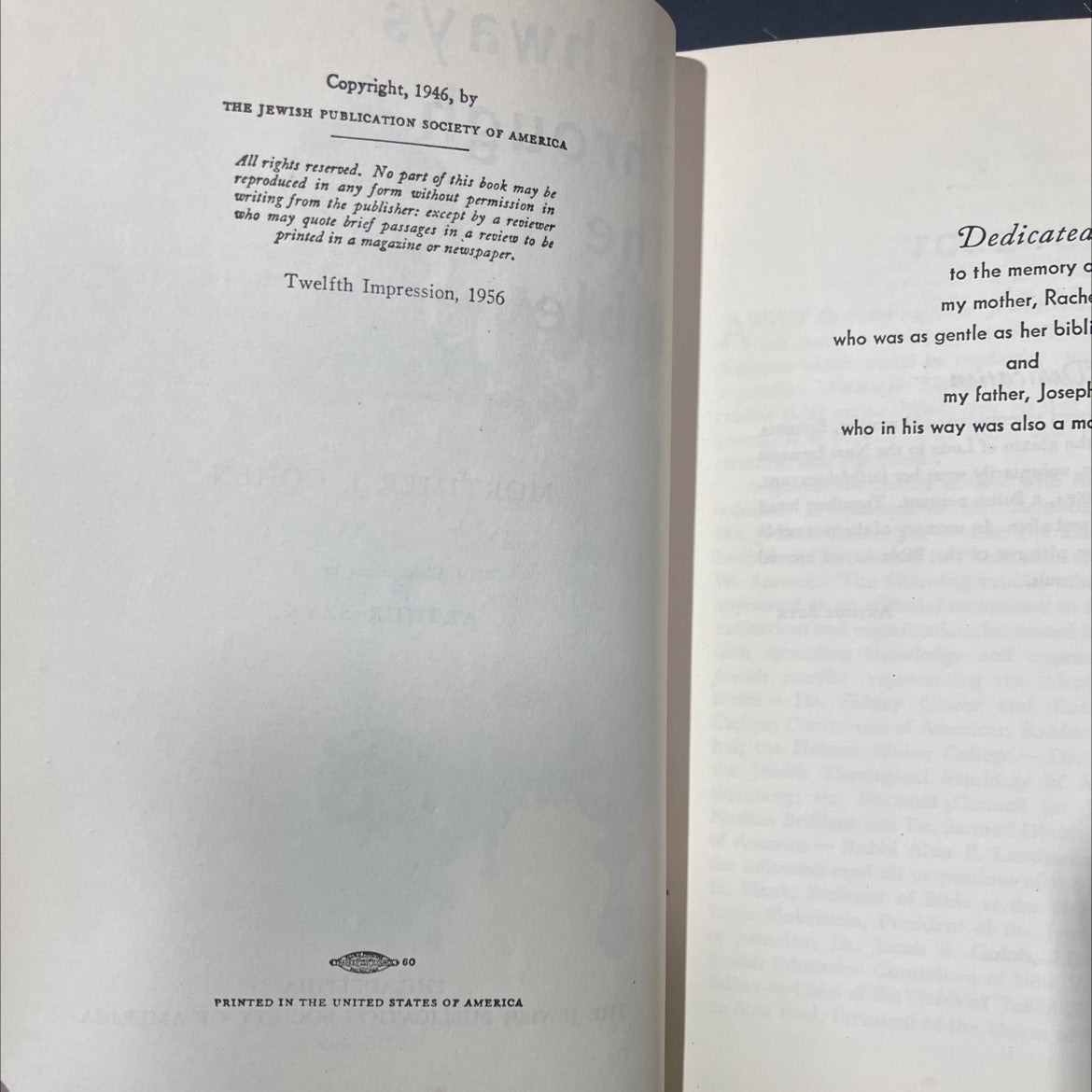 holy bible pathways through the bible book, by mortimer j. cohen, 1956 Hardcover image 3