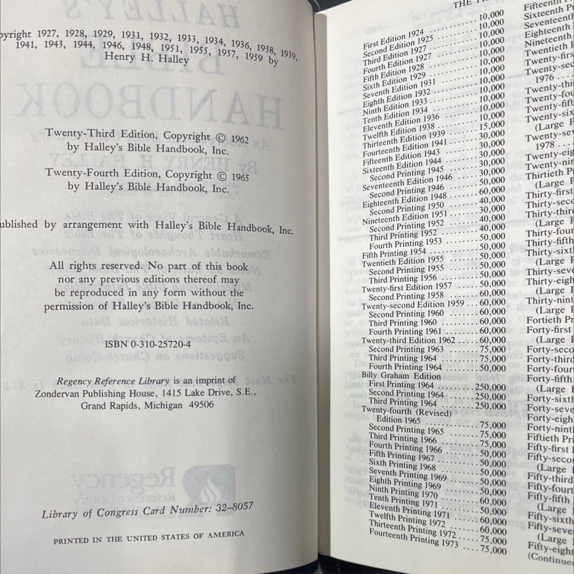 holy bible printing handbook book, by henry h. halley, 1965 Hardcover image 3
