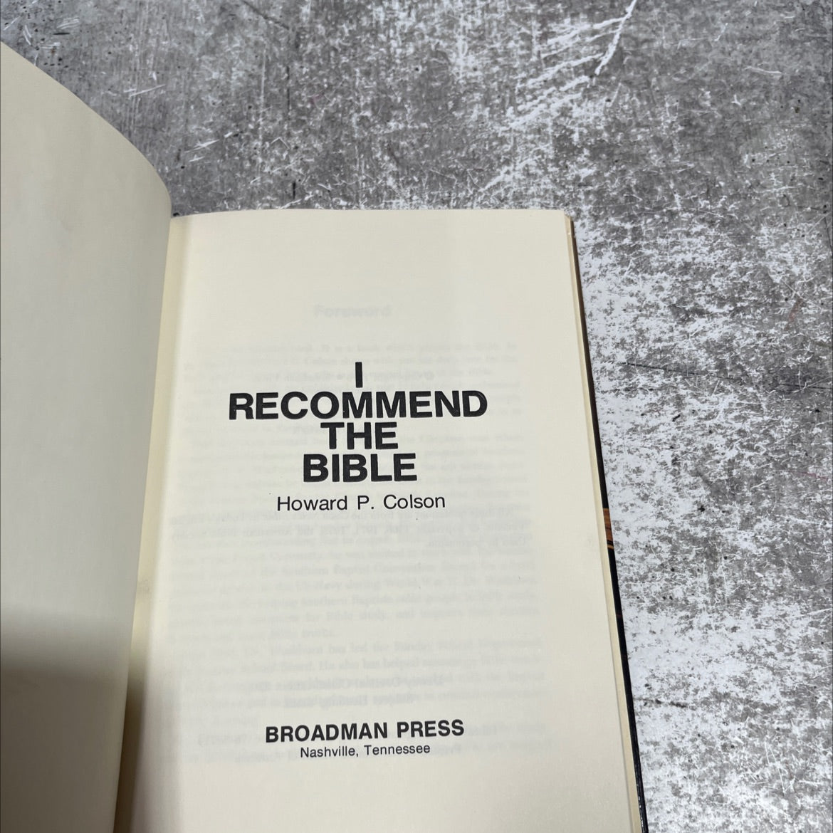 holy bible recommend book, by Howard P. Colson, 1976 Hardcover image 2