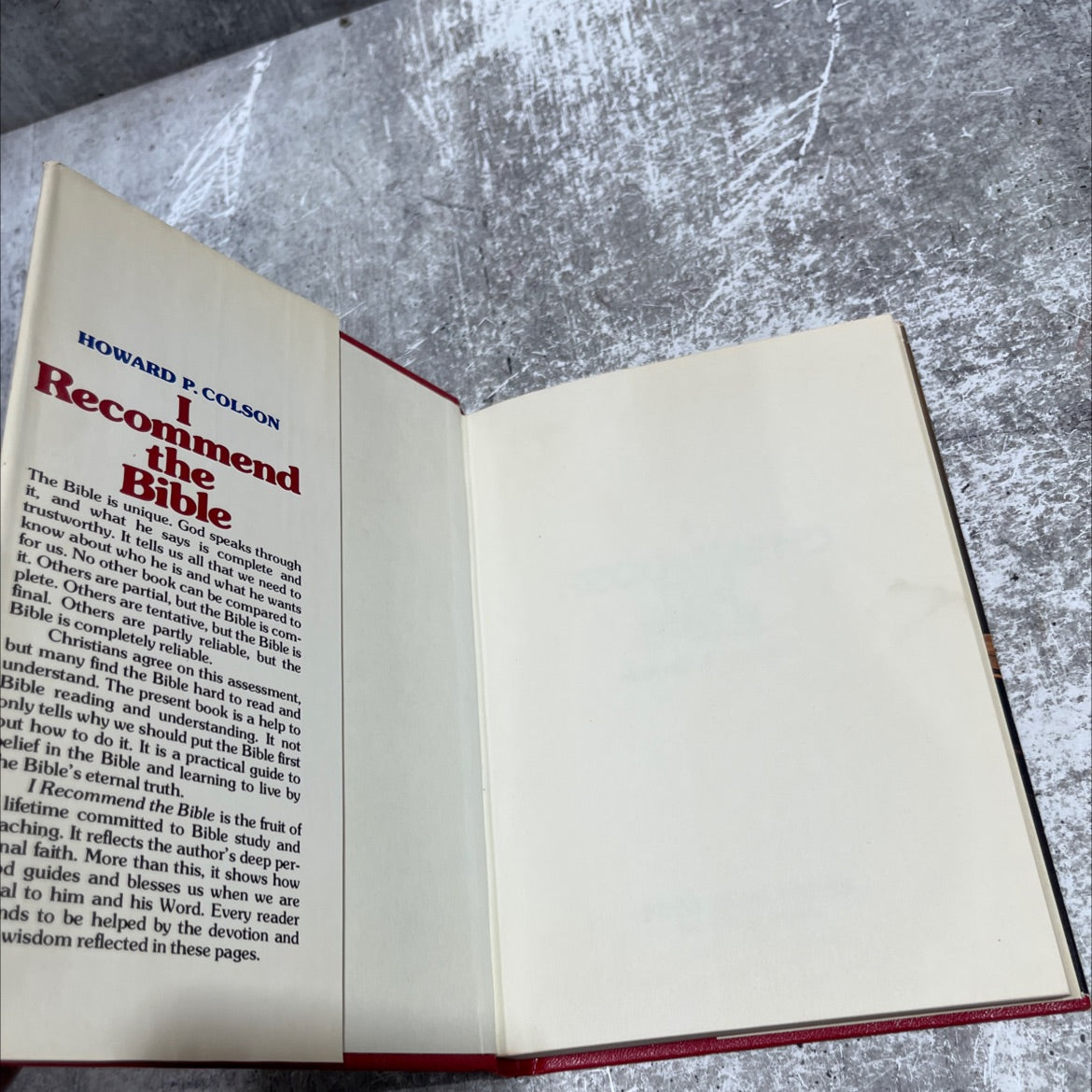 holy bible recommend book, by Howard P. Colson, 1976 Hardcover image 4