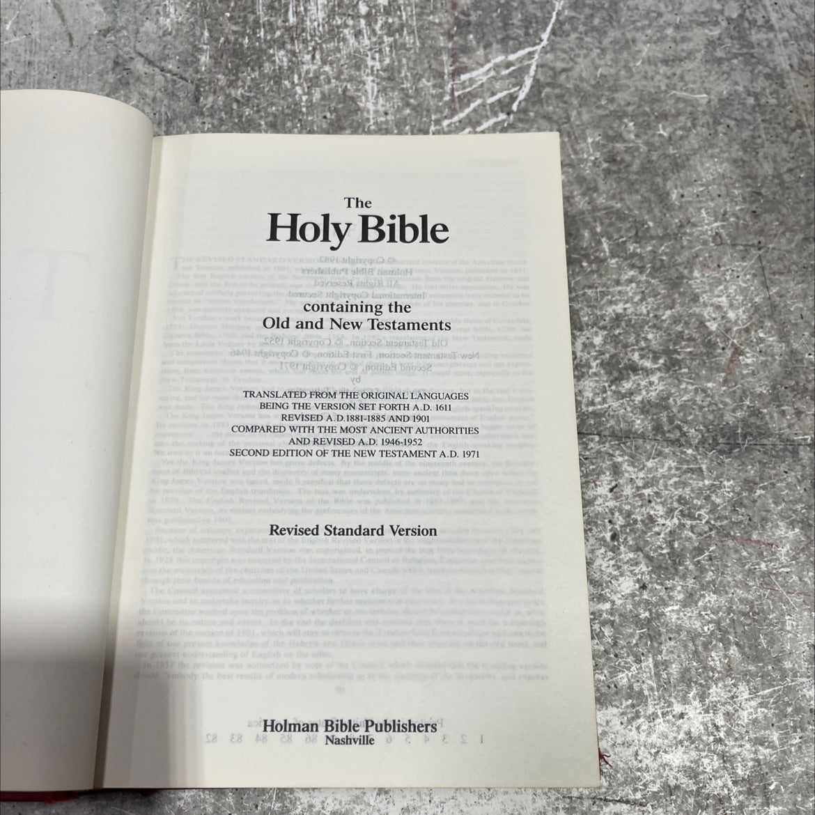 holy bible revised standard version book, by unknown, 1971 Hardcover image 2