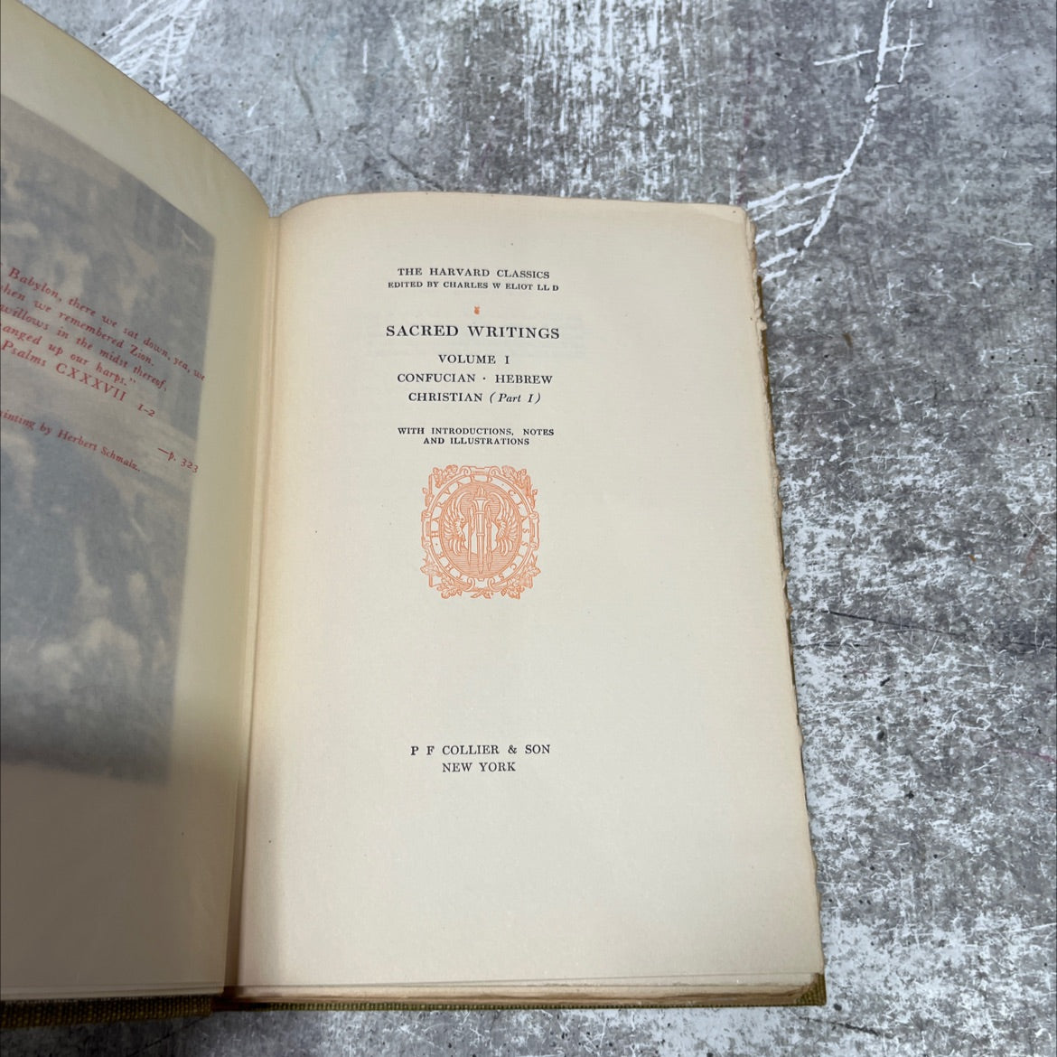 holy bible sacred writings volume i confucian hebrew christian part i book, by unknown, 1910 Hardcover image 2