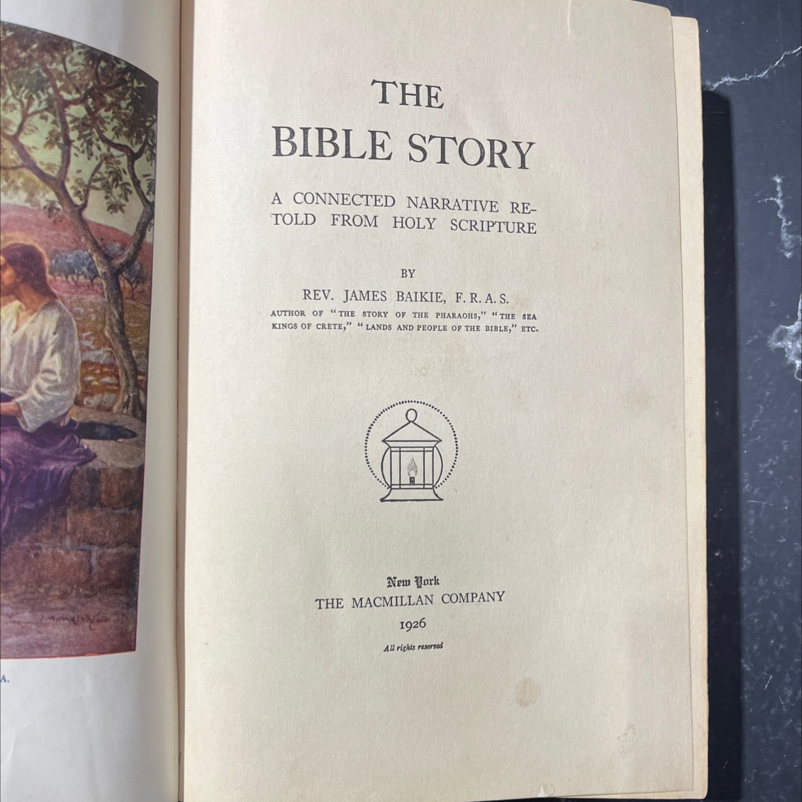 holy bible story a connected narrative re-told from holy scripture book, by rev. james baikie, 1926 Hardcover image 2