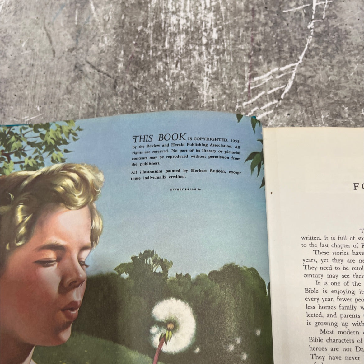 holy bible story b the book of beginnings/volume 1 book, by Arthur S. Maxwell, 1953 Hardcover image 3