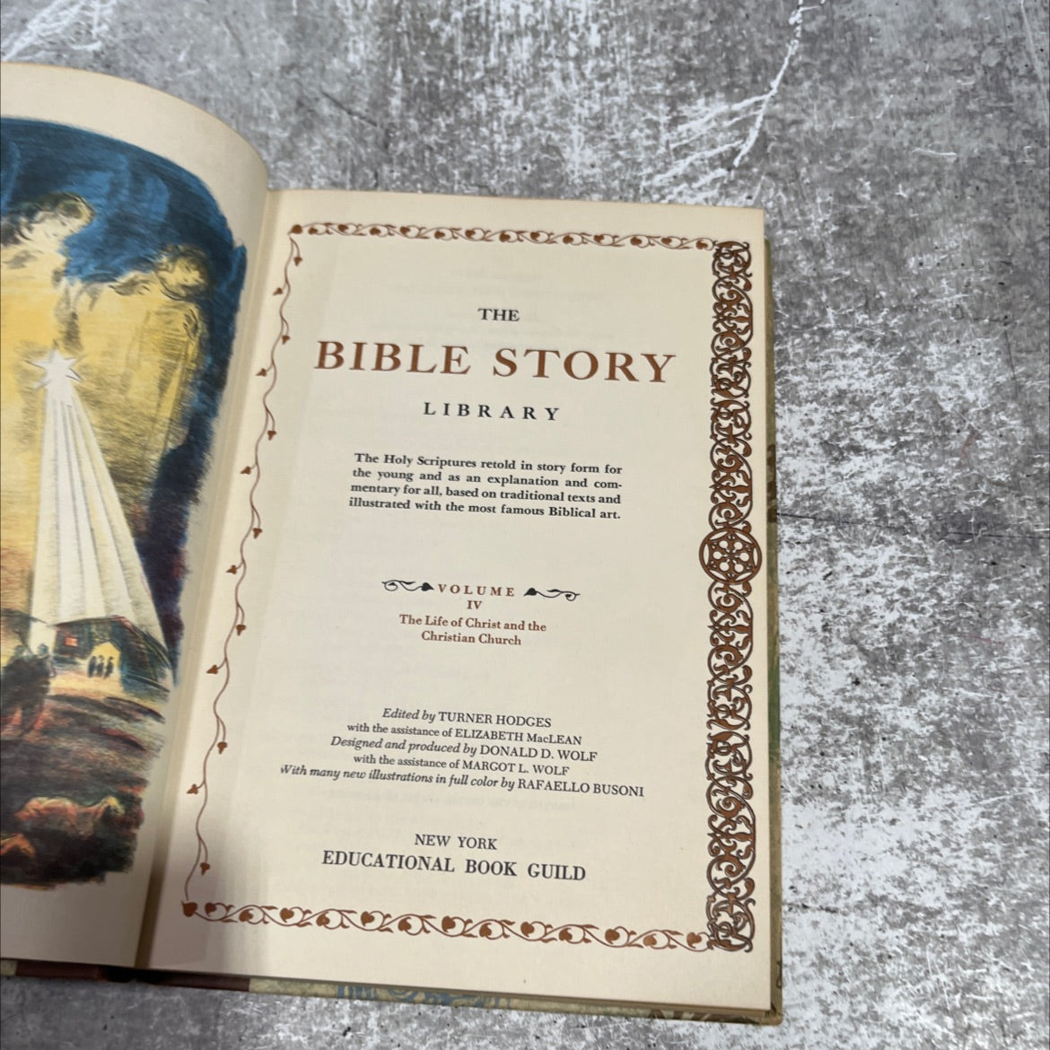 holy bible story library the life of christ and the christian church book, by turner hodges, 1956 Hardcover image 2