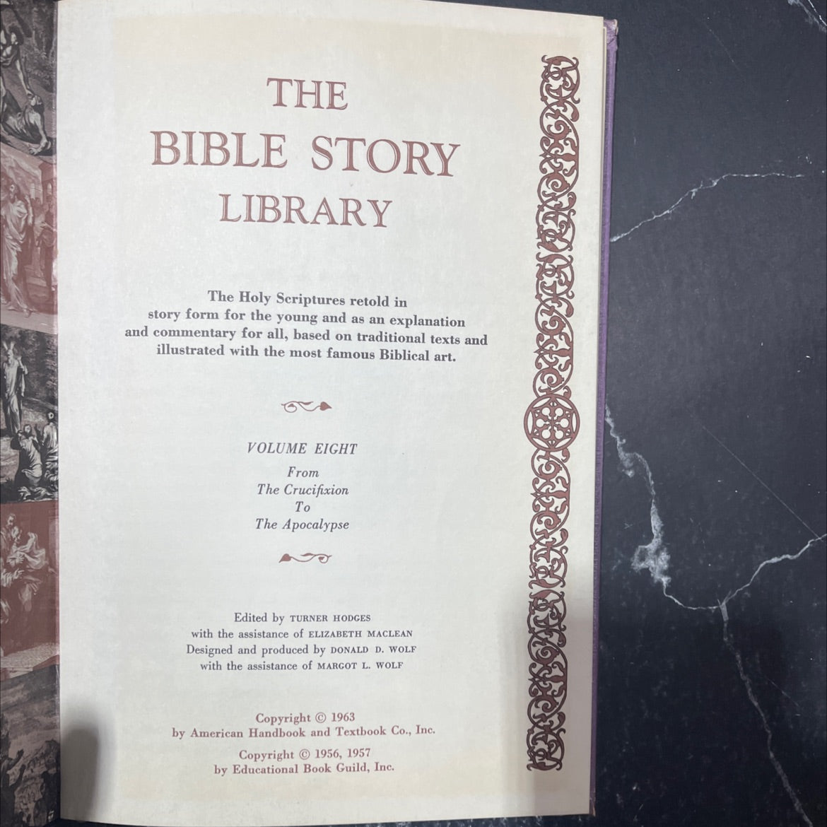 holy bible story library volume eight from the crucifixion to the apocalypse book, by turner hodges, 1963 Hardcover image 2