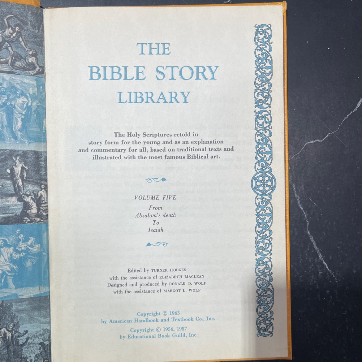 holy bible story library volume five from absalom's death to isaiah book, by turner hodges, 1963 Hardcover image 2