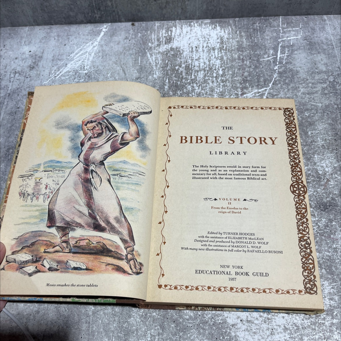 holy bible story library volume ii from the exodus to the reign of david book, by turner hodges, 1957 Hardcover image 2