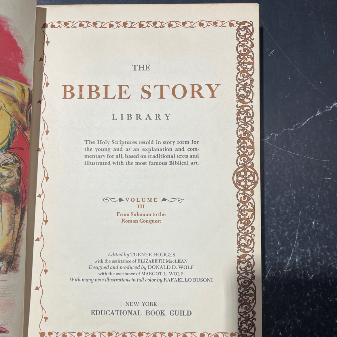 holy bible story library volume iii from solomon to the roman conquest book, by turner hodges, 1956 Hardcover image 2