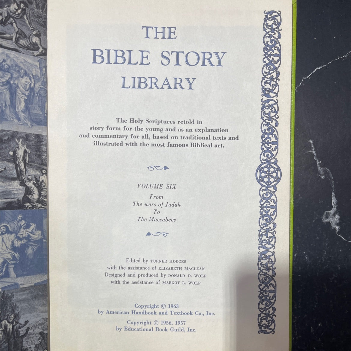 holy bible story library volume six from the wars of judah to the maccabees book, by turner hodges, 1963 Hardcover image 2